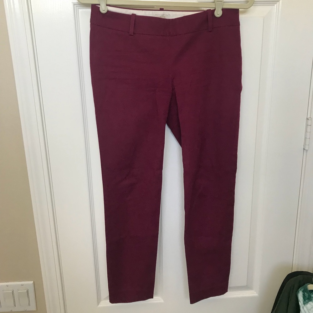 J. Crew Maroon Work Pants